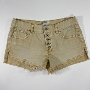 Free People Runaway Fly Button Jean Shorts Sz 26